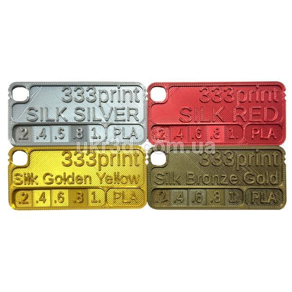 333print Silk PLA Silver/ Срібло 1,75 мм 1 кг НФ-00020215 фото