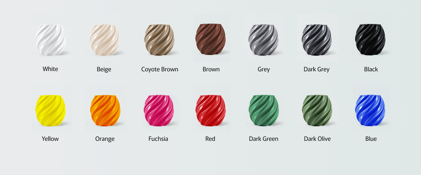 333print PETG Filament palette